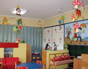 日韩幼儿园装修效果图 室内背景墙效果图