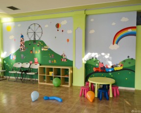上海幼儿园手绘墙装修效果图 房间室内装修