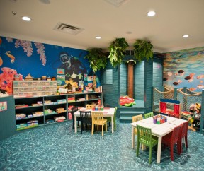 上海幼儿园手绘墙装修效果图 教室