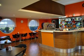 简约小酒吧装修效果图 橙色墙面装修效果图片