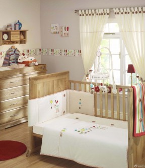 宝宝卧室装修效果图 实木床图片