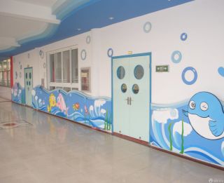 大型幼儿园走廊装修设计图片