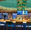 现代酒吧吧台设计简约吊灯装修效果图片