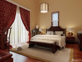 婚房卧室布置效果图 中式古典风格装修效果图片