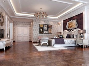 欧式风格别墅婚房卧室布置装潢效果图