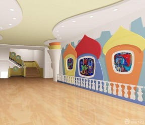 幼儿园门厅效果图 背景墙设计