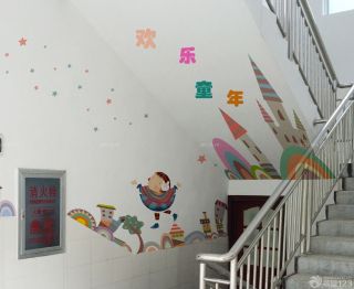 最新学校室内楼梯装饰设计效果图图片