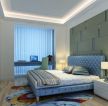 最新长方形卧室双人床装修效果图片