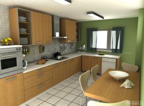 小厨房设计图 绿色墙面装修效果图片