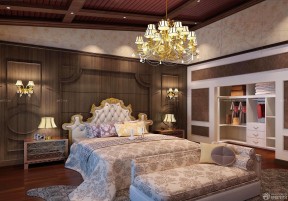 卧室横梁装修效果图 欧式古典风格