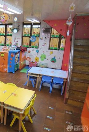 特色幼儿园装修效果图 室内楼梯图片