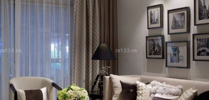 现代时尚客厅沙发背景墙装修图片