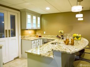 小厨房橱柜效果图 大理石台面图片