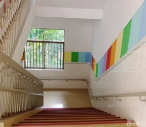 郑州幼儿园装修 楼梯间效果图