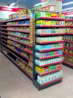 超市货架装修效果图片