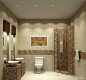 厕所吊顶装修效果图 现代欧式混搭风格