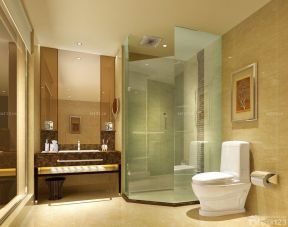 卫生间装修设计效果图 浴室玻璃门图片