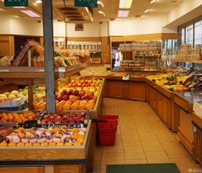 小型超市装修效果图 水果超市
