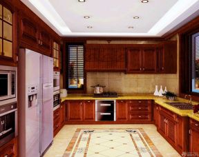 u型厨房装修效果图 美式别墅设计