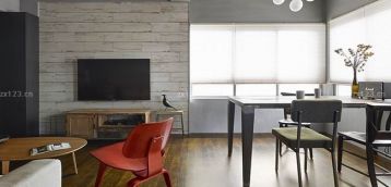北欧风格家装室内客厅电视墙设计范例