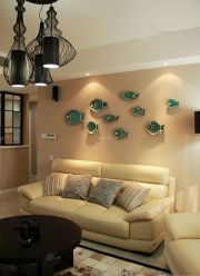 温馨小户型客厅沙发背景墙装修效果图片