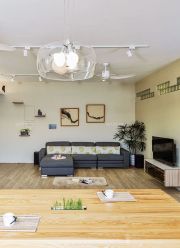 北欧风格开放式客厅装修设计效果图