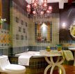 古典风格100平米房子浴室装修图