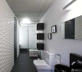 酒吧卫生间装修效果图 白色墙面装修效果图片
