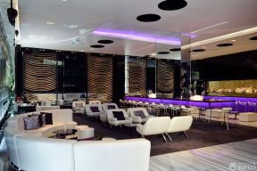 紫色酒吧吧台效果图 酒吧大厅装修效果图