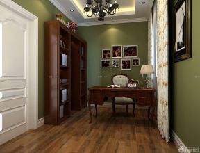 130平米三室二厅装修效果图 绿色墙面装修效果图片