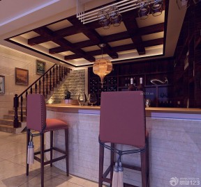 酒吧中式酒柜图片 复式楼装修设计