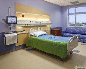医院病房床头墙装修设计效果图片 