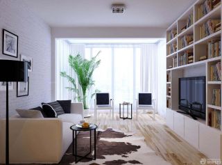 90平米两室一厅客厅组合电视柜装修效果图片