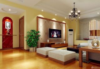 美式古典风格90平米两室一厅装修效果图