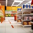 超市时尚装饰橙色橱柜装修效果图片