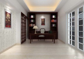 书房推拉门 现代中式风格