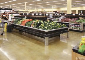 超市货架陈列 蔬菜超市装修效果图