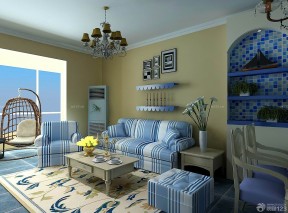 家庭客厅装修效果图 地中海风格装修