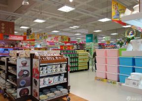 超市门店装修效果图 超市货架摆放效果图