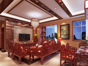 中式家装客厅 中式实木家具图片