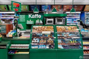超市奶茶店装修效果图 产品展示柜