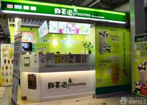 超市奶茶店装修效果图 装饰画装修效果图片