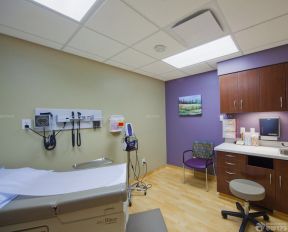 社区医院装修效果图 纯色壁纸装修效果图片