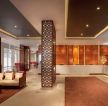 新中式风格酒店宾馆背景墙装修效果图