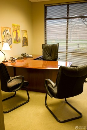总经理办公室装修图 办公桌椅装修效果图片