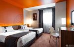 温馨家庭宾馆橙色墙面装修效果图片