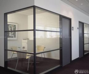 办公室玻璃墙效果图