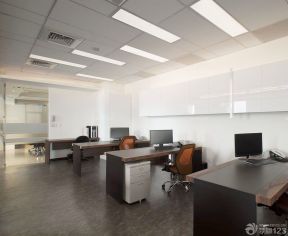 小型办公室装潢效果图 白色墙面装修效果图片