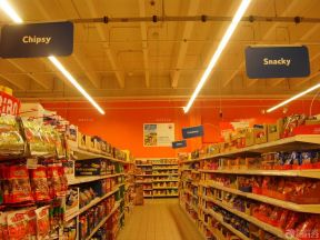 美式超市装修 橙色墙面装修效果图片