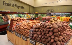蔬菜超市装修效果图 欧美超市装修设计图